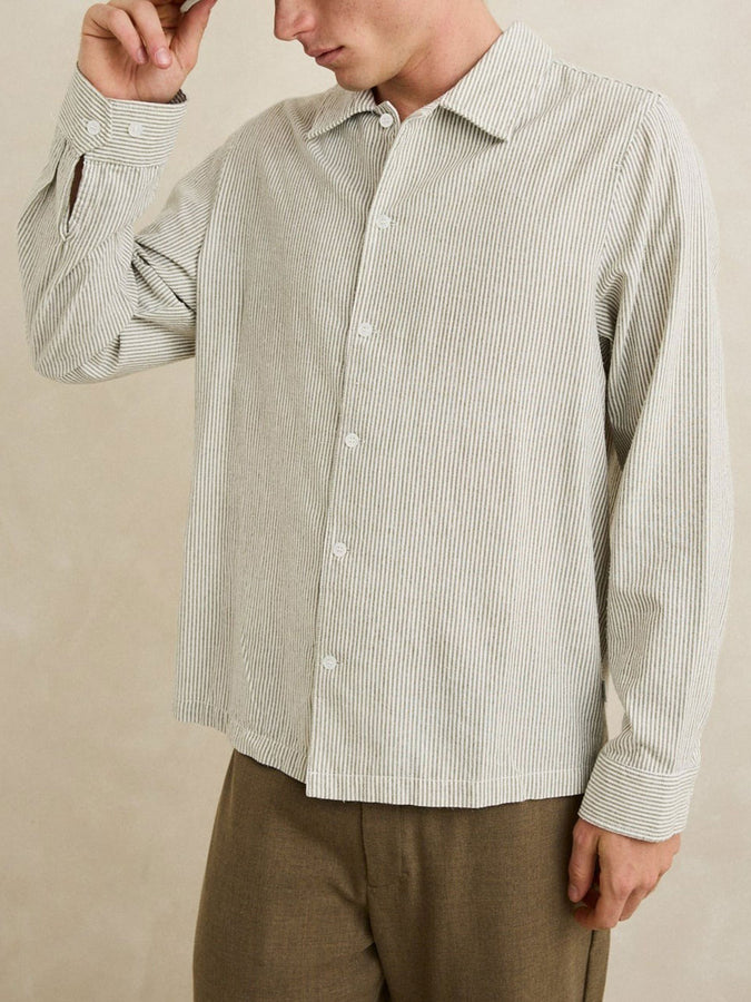 Rhythm Bank Stripe Long Sleeve Buttondown Shirt Fall 2026 | OLIVE