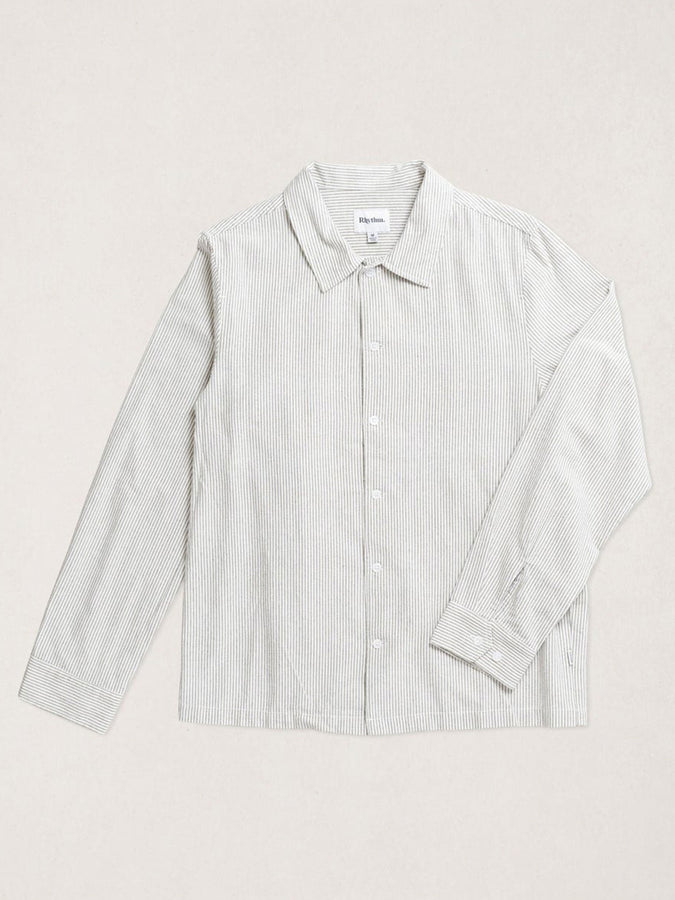 Rhythm Bank Stripe Long Sleeve Buttondown Shirt Fall 2026 | OLIVE