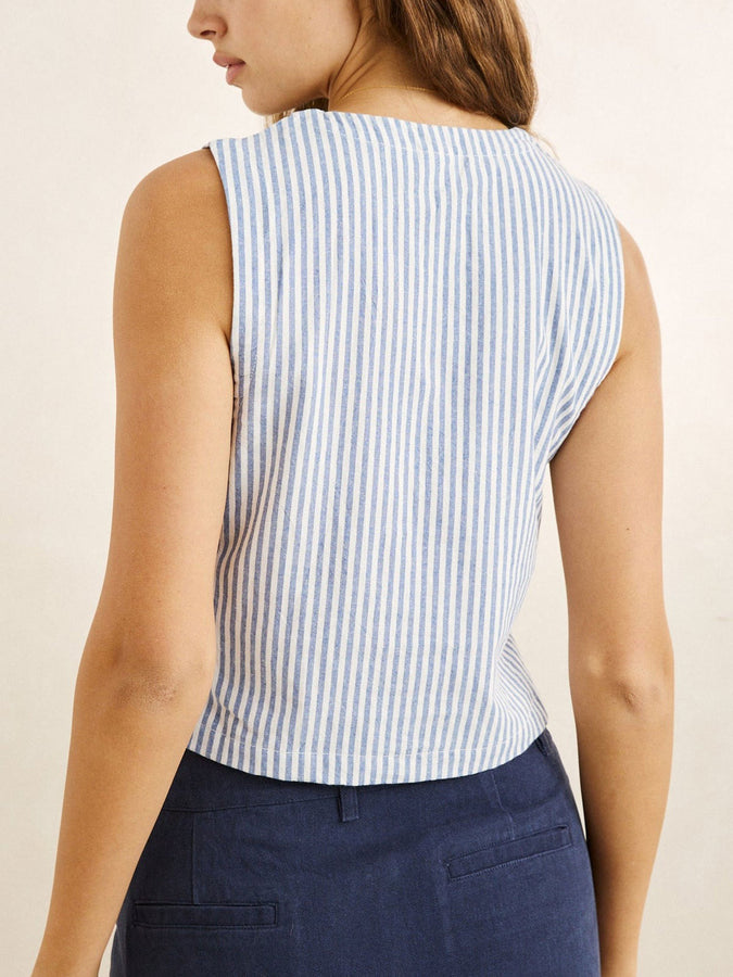 Rhythm Vista Stripe Vest Fall 2026 | BLUE