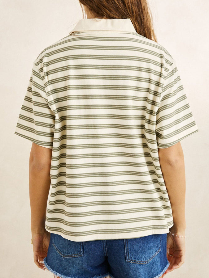 Rhythm Vintage Stripe Rugby Polo Fall 2026 | OLIVE