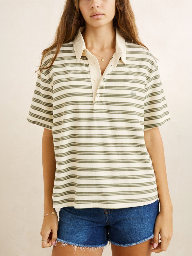 Rhythm Vintage Stripe Rugby Polo Fall 2026 | OLIVE