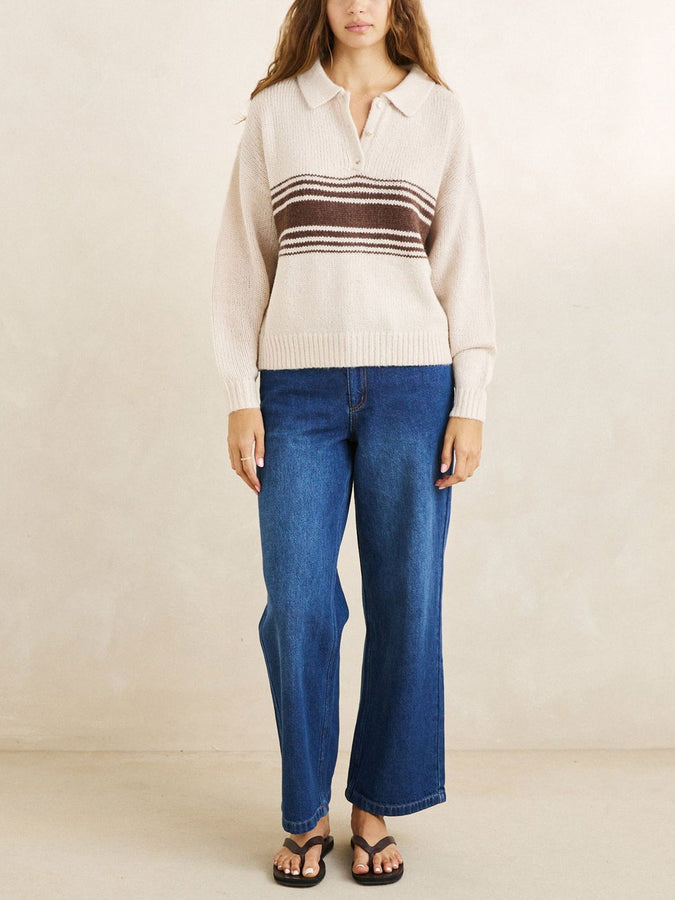 Rhythm Strata Collared Sweater Fall 2026 | NATURAL