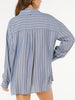 Rip Curl Beach Days Pinstripe Long Sleeve Buttondown Shirt Spring 2026