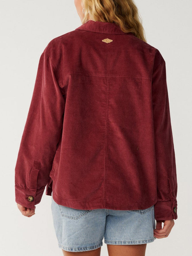 Rip Curl Keepsakes Washed Cord Long Sleeve Buttondown Shirt Fall 2026 | DARK PLUM (2924)