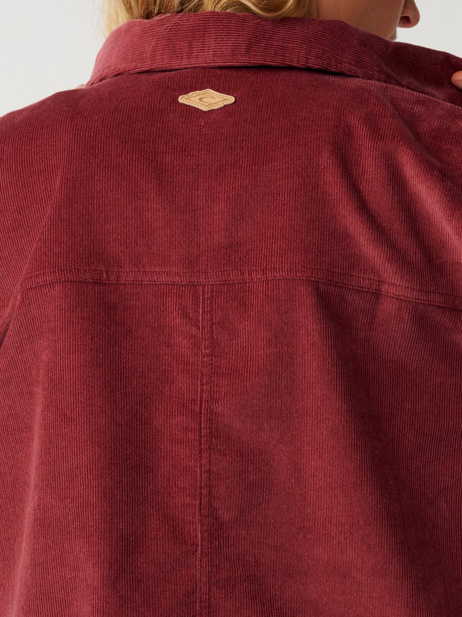 Rip Curl Keepsakes Washed Cord Long Sleeve Buttondown Shirt Fall 2026 | DARK PLUM (2924)