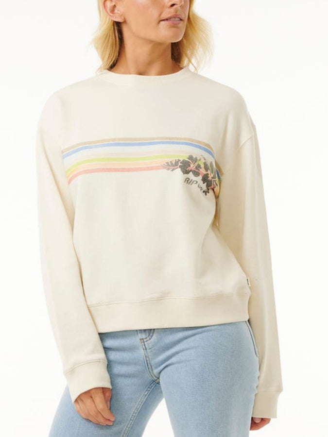 Rip Curl Hoffman Women Crewneck Sweatshirt Fall 2024 | BONE (3021)