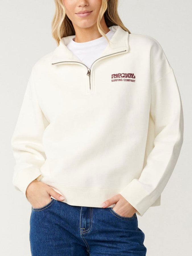 Rip Curl Surf Puff 1/4 Zip Sweater Fall 2026 | BONE (3021)