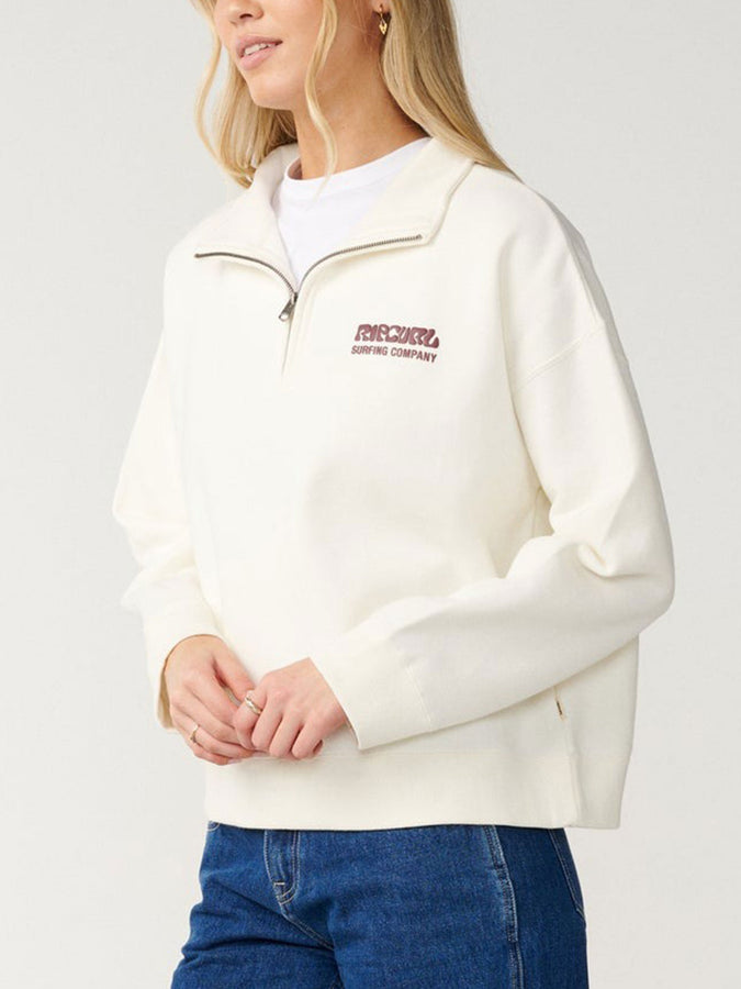 Rip Curl Surf Puff 1/4 Zip Sweater Fall 2026 | BONE (3021)