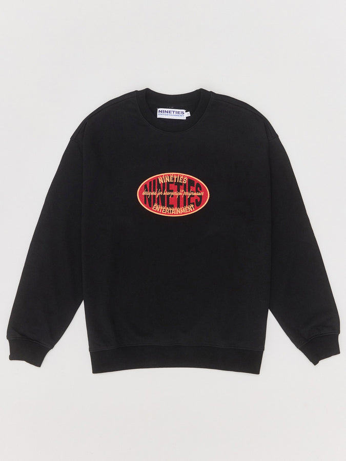 Nineties Ent. Heavy Crewneck Sweatshirt Fall 2025 | BLACK
