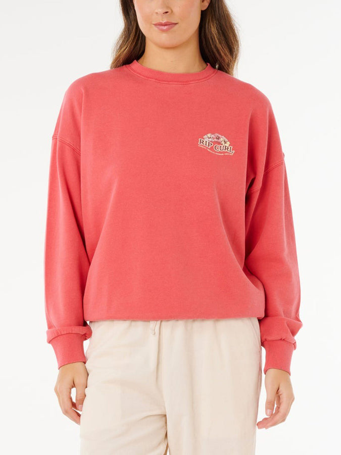 Rip Curl Bells Crewneck Sweatshirt Spring 2026 | DEEP RED (0582)