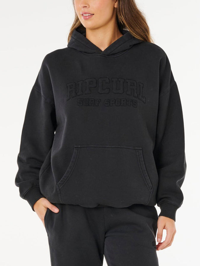Rip Curl Varsity Sports Oversized Hoodie Spring 2026 | BLACK (0090)