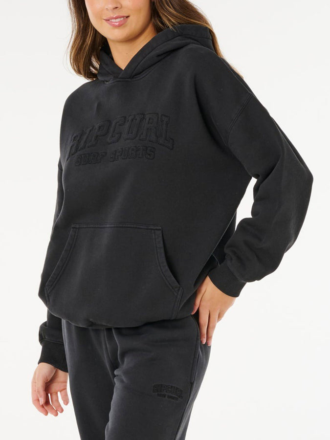 Rip Curl Varsity Sports Oversized Hoodie Spring 2026 | BLACK (0090)