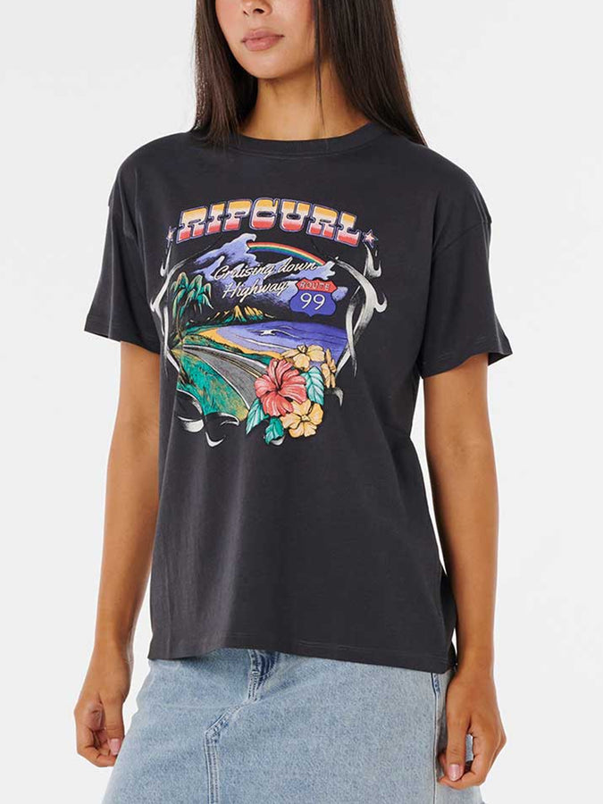 Rip Curl Pacific Rider Relaxed T-Shirt Holiday 2025 | WASHED BLACK (8264)