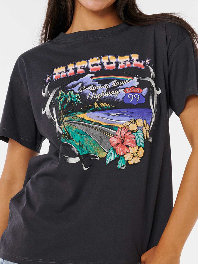 Rip Curl Pacific Rider Relaxed T-Shirt Holiday 2025 | WASHED BLACK (8264)