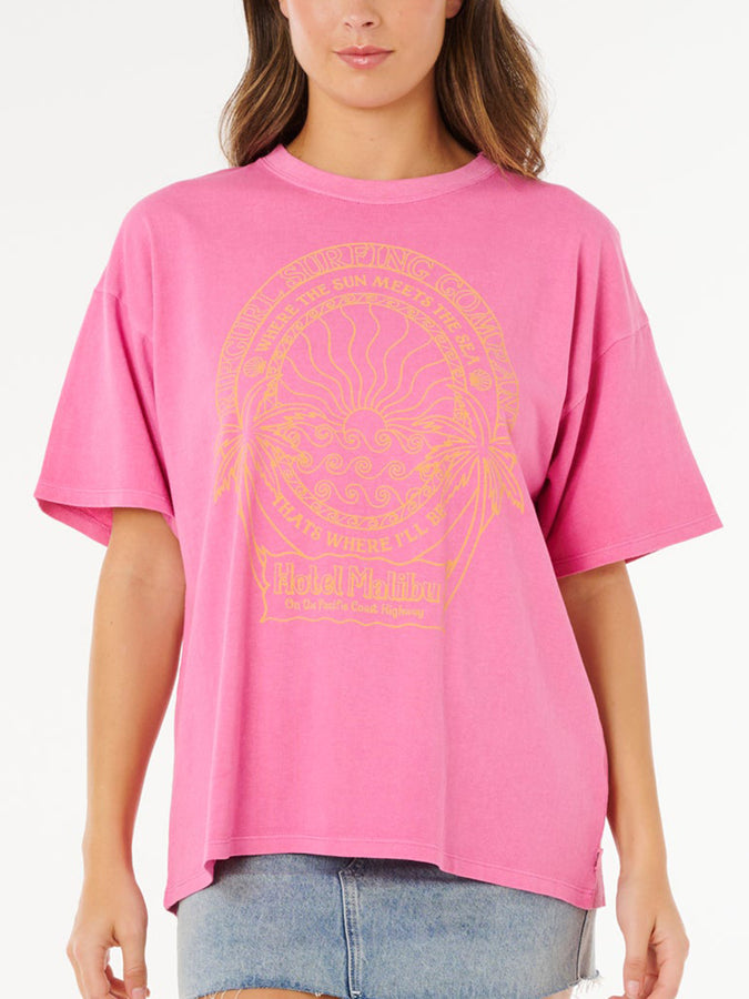 Rip Curl Hotel Malibu T-Shirt Spring 2026 | SUPER PINK (4007)