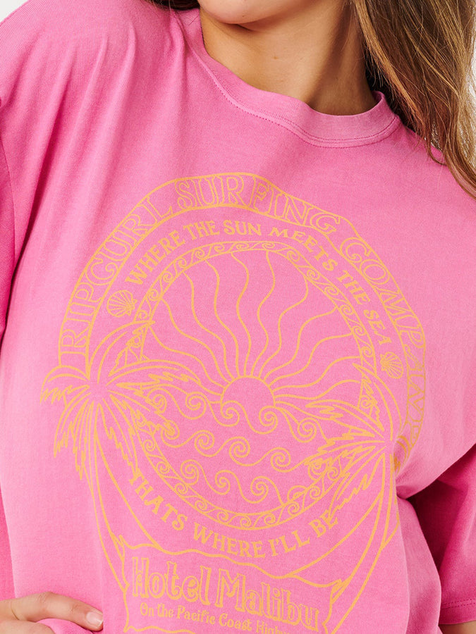 Rip Curl Hotel Malibu T-Shirt Spring 2026 | SUPER PINK (4007)