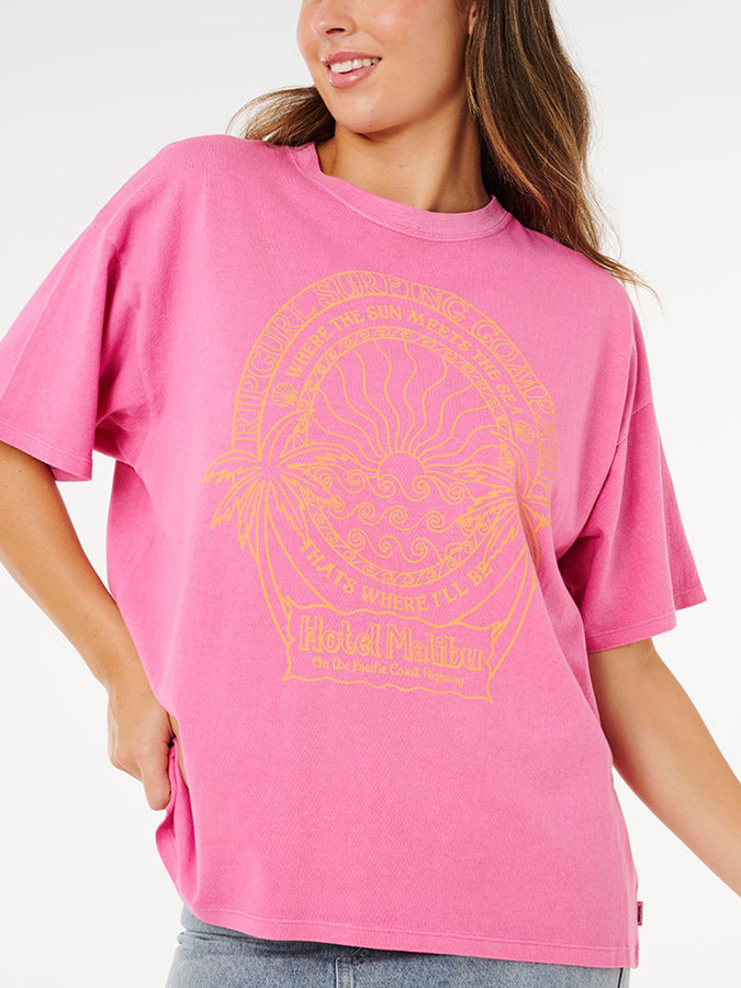 Rip Curl Hotel Malibu T-Shirt Spring 2026 | SUPER PINK (4007)
