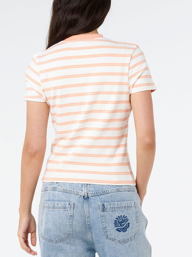Rip Curl Half moon Bay Fitted T-Shirt Summer 2026 | PAPAYA STRIPE (2865)