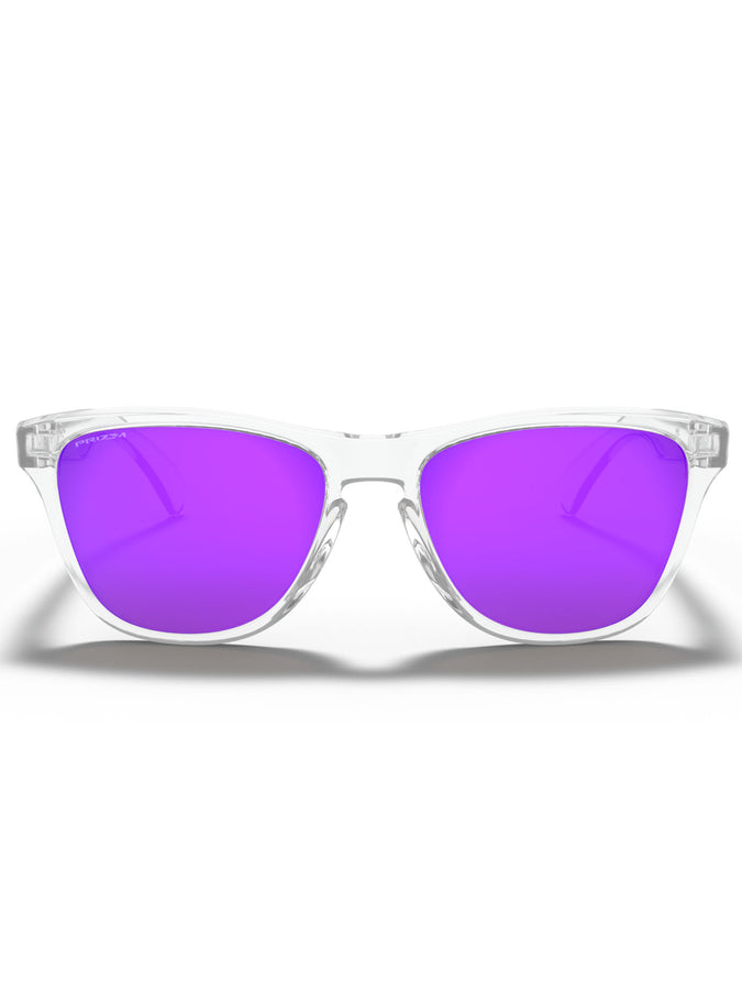 Oakley 2024 Frogskins XS Clear/Prizm Violet Polished Sunglasses | CLEAR/PRIZM VIOLET