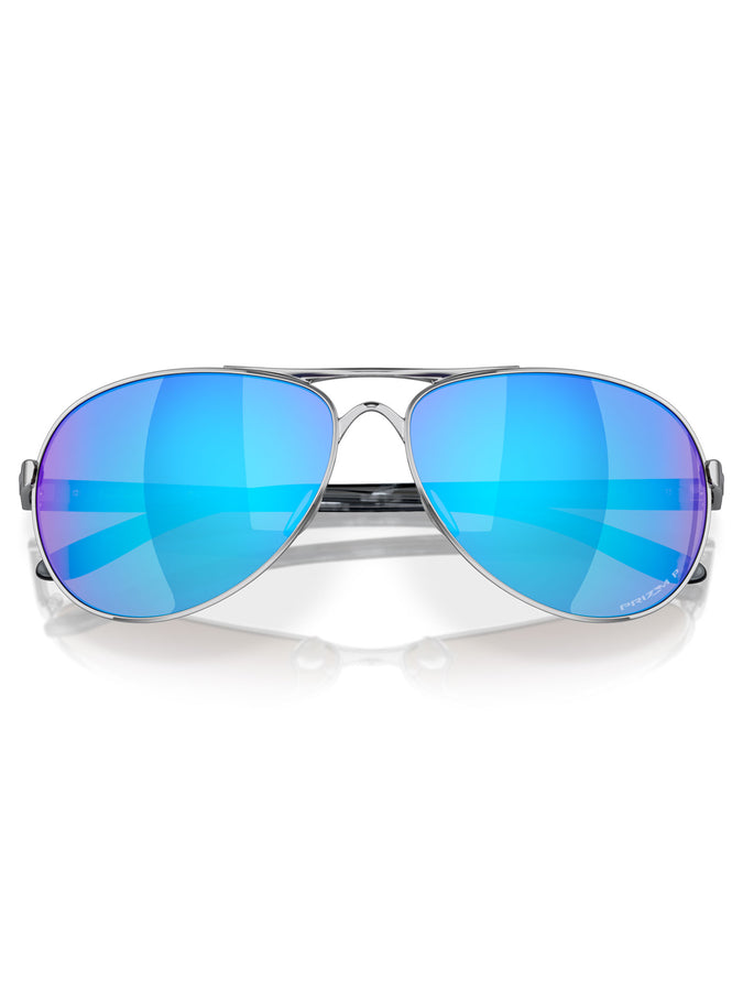 Oakley Feedback Polished Chrome/Sapphire Polarized Sunglasses | POLISHED CHROME/PRIZM SAPPHIRE  