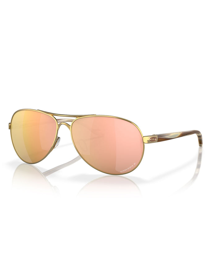 Oakley Feedback Polished Gold/Prizm Rose Gold Polarized Sunglasses | POLISHED GOLD/PRIZM ROSE GOLD