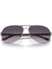 Oakley Feedback Polished Chrome/Prizm Grey Gradient Sunglasses