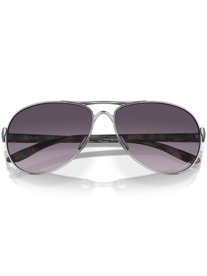 Oakley Feedback Polished Chrome/Prizm Grey Gradient Sunglasses | POLSHD CHROME/PRIZM GREY GRAD