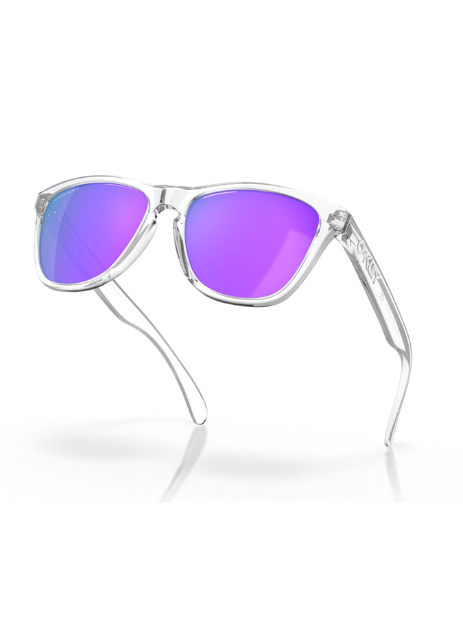 Oakley Frogskin Polished Clear/Prizm Violet Sunglasses | POLISHED CLEAR/PRIZM VIOLET