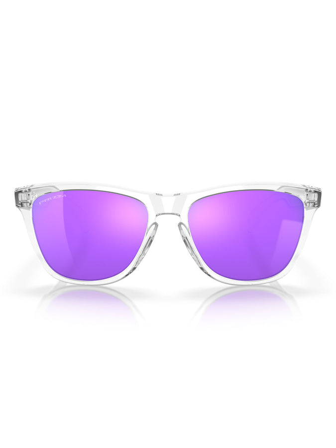Oakley Frogskin Polished Clear/Prizm Violet Sunglasses | POLISHED CLEAR/PRIZM VIOLET