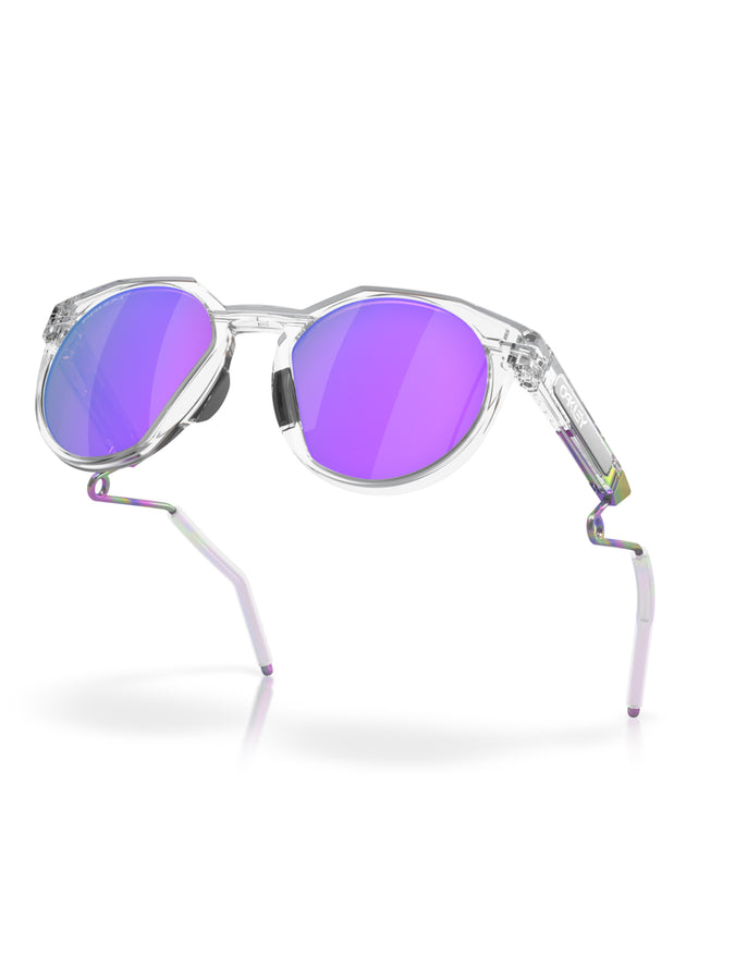 Oakley Hstn Metal Polished Clear/Prizm Violet Sunglasses | POLISHED CLEAR/PRIZM VIOLET