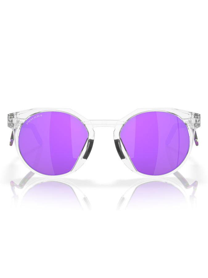 Oakley Hstn Metal Polished Clear/Prizm Violet Sunglasses | POLISHED CLEAR/PRIZM VIOLET