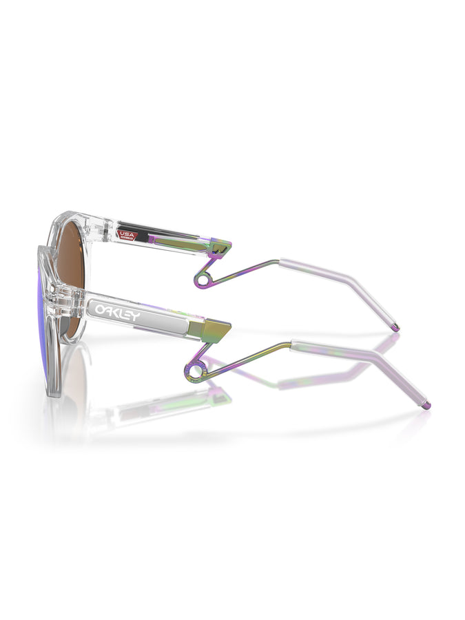 Oakley Hstn Metal Polished Clear/Prizm Violet Sunglasses | POLISHED CLEAR/PRIZM VIOLET