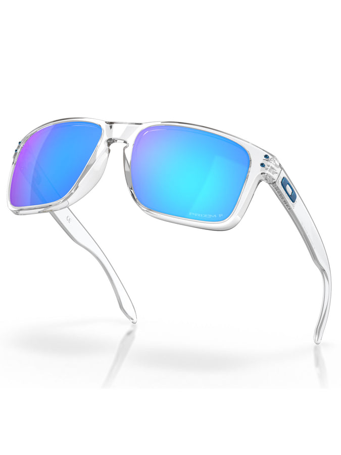 Oakley Holbrook XL Polished Clear/Sapphire Plrized Sunglasses | POLISHED CLEAR/PRIZM SAPPHIRE