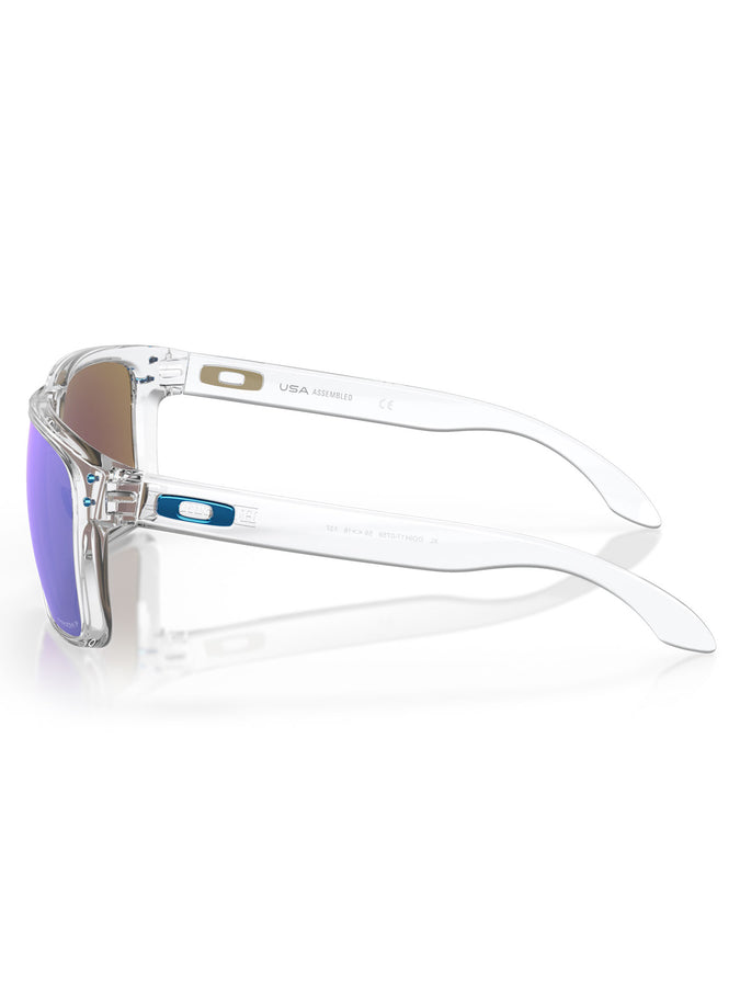 Oakley Holbrook XL Polished Clear/Sapphire Plrized Sunglasses | POLISHED CLEAR/PRIZM SAPPHIRE