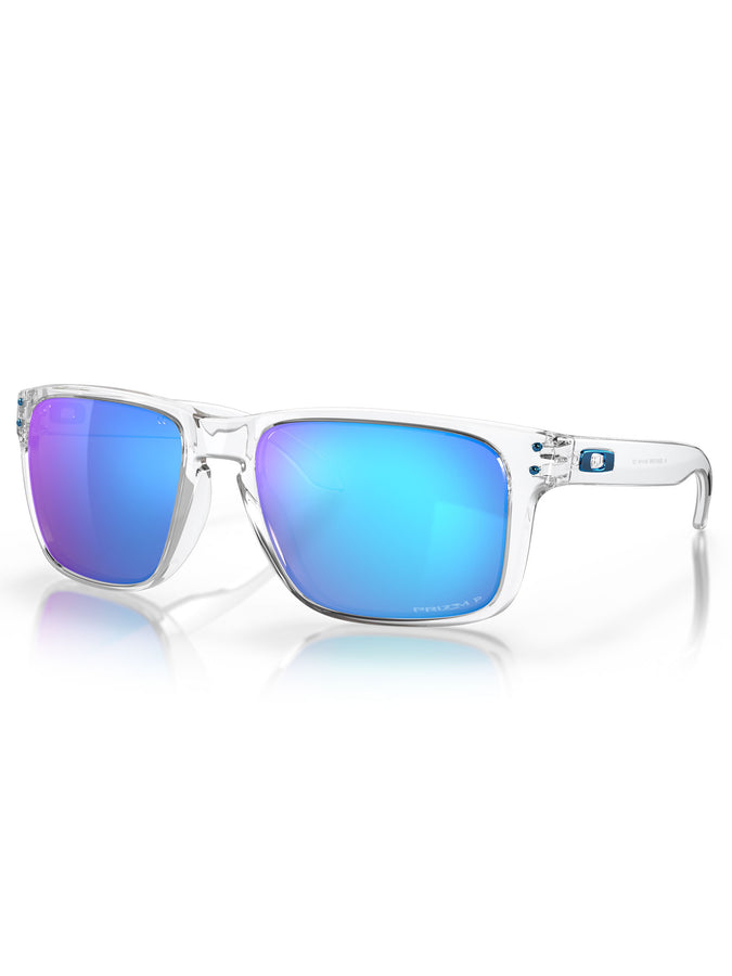 Oakley Holbrook XL Polished Clear/Sapphire Plrized Sunglasses | POLISHED CLEAR/PRIZM SAPPHIRE