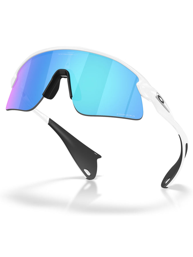 Oakley Stunt Devil Polished White/Prizm Sapphire Sunglasses | POLISHED WHITE/PRIZM SAPPHIRE