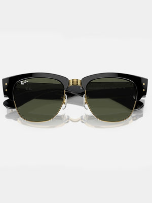 Ray Ban 2024 Mega Clubmaster Black On Gold/Green Classic G-15 Sunglasses
