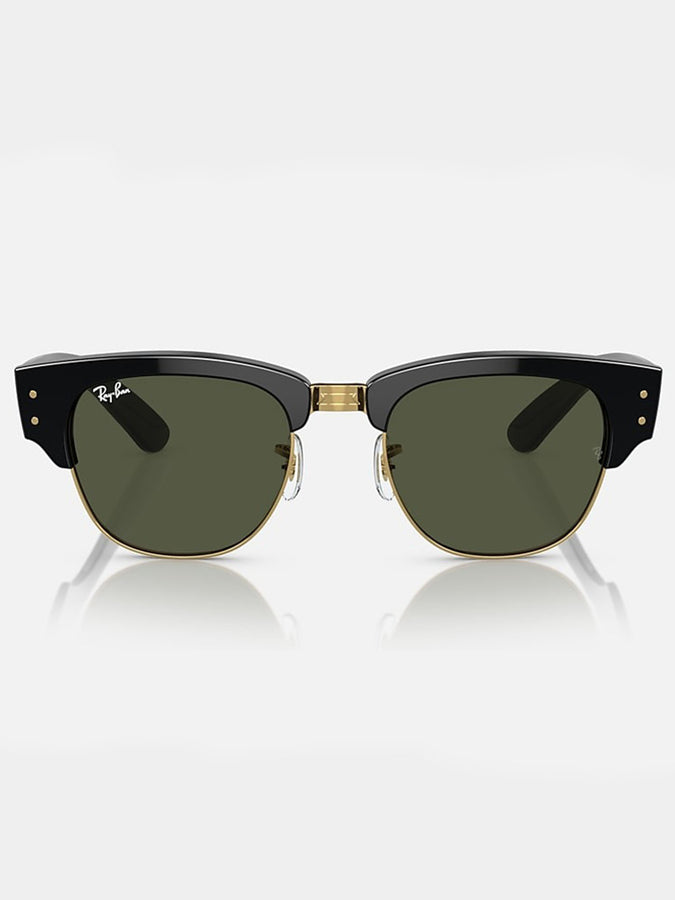 Ray Ban 2024 Mega Clubmaster Black On Gold/Green Classic G-15 Sunglasses | BLACK ON GOLD/GREEN