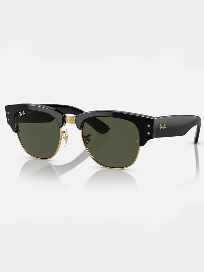 Ray Ban 2024 Mega Clubmaster Black On Gold/Green Classic G-15 Sunglasses | BLACK ON GOLD/GREEN 