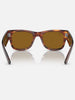 Ray Ban 2024 Mega Wayfarer Striped Havana/Brown Classic Sunglasses