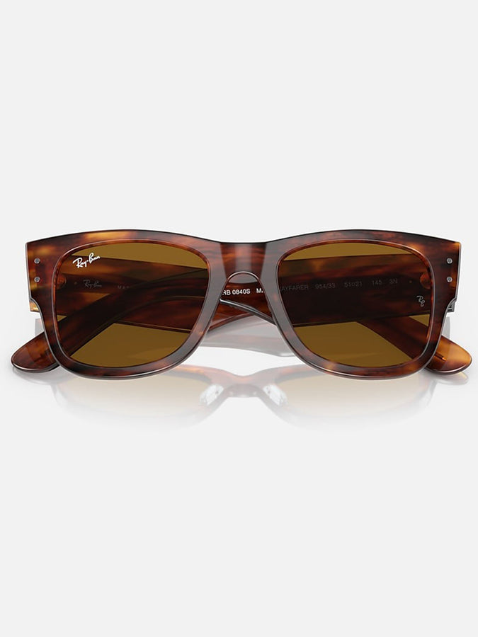 Ray Ban 2024 Mega Wayfarer Striped Havana/Brown Classic Sunglasses | STRIPED HAVANA/BROWN