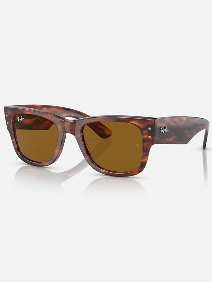 Ray Ban 2024 Mega Wayfarer Striped Havana/Brown Classic Sunglasses |  STRIPED HAVANA/BROWN