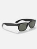 Ray-Ban New Wayfarer Polished Black/Green Sunglasses