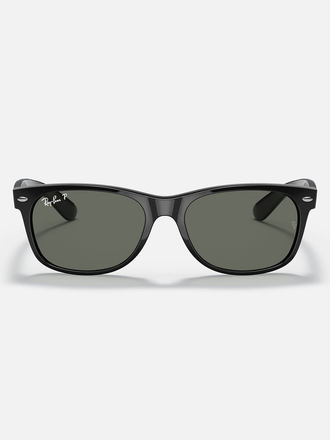 Ray-Ban New Wayfarer Polished Black/Green Sunglasses | POLISHED BLACK/GREEN