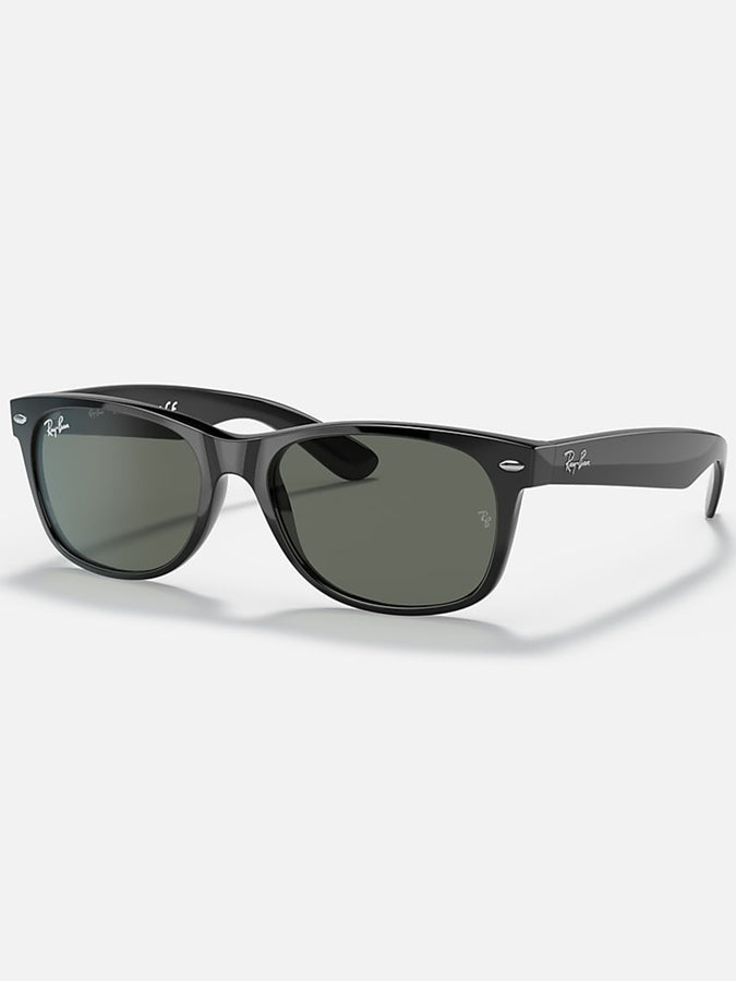 Ray Ban 2024 New Wayfarer Matte Black/Green Classic G-15 Sunglasses | MATTE BLACK/GREEN 