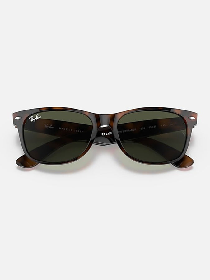 Ray Ban New Wayfarer Tortoise/G-15 Green Sunglasses | TORTOISE/G-15 GREEN