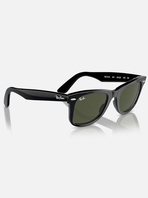 Ray Ban 2024 Wayfarer Black/Green Classic G-15 Sunglasses