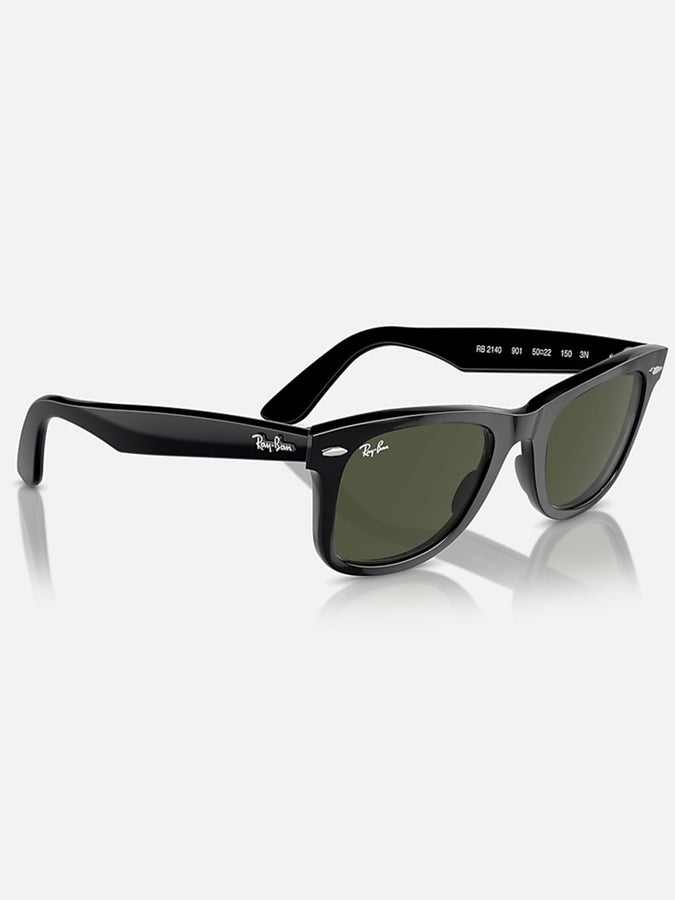 Ray Ban 2024 Wayfarer Black/Green Classic G-15 Sunglasses | BLACK/GREEN