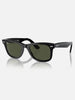 Ray Ban Wayfarer Black/G-15 Green Sunglasses