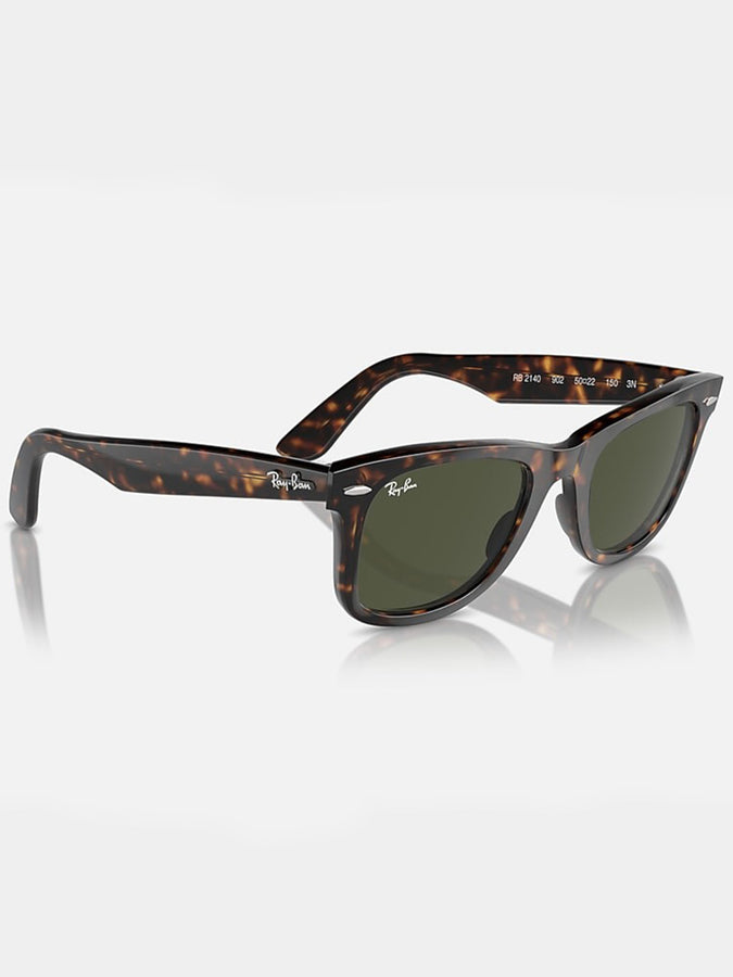 Ray Ban 2024 Wayfarer Tortoise/Green Classic G-15 Sunglasses | TORTOISE/GREEN